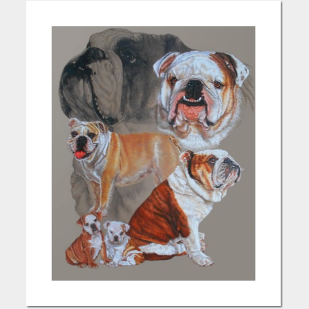 English Bulldog Medley Wall Art by BarbBarcikKeith